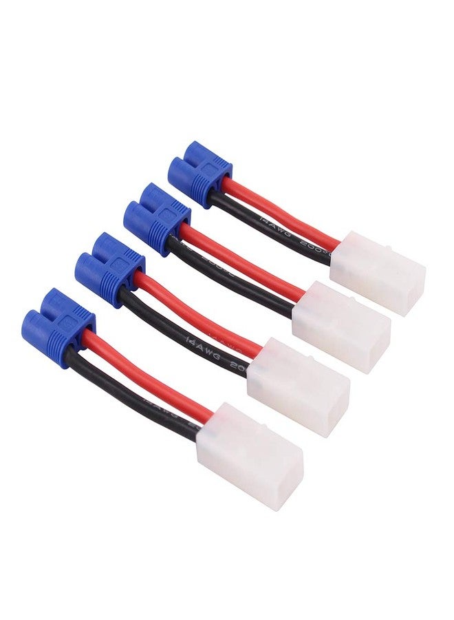 OliRC 4pcs compatible with Tamiya Female to EC3 Style Male Connector Adapter - 14awg 2in Wire(C24-4) - Image 1